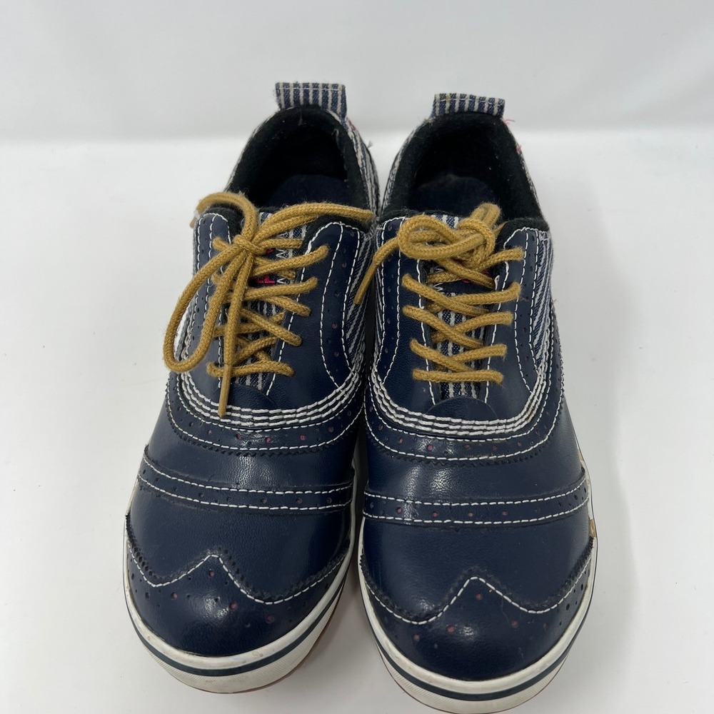Sorel Tivoli Womens 6.5 NL1628-007 Waterproof Oxford Shoes Navy Stripe Wingtip